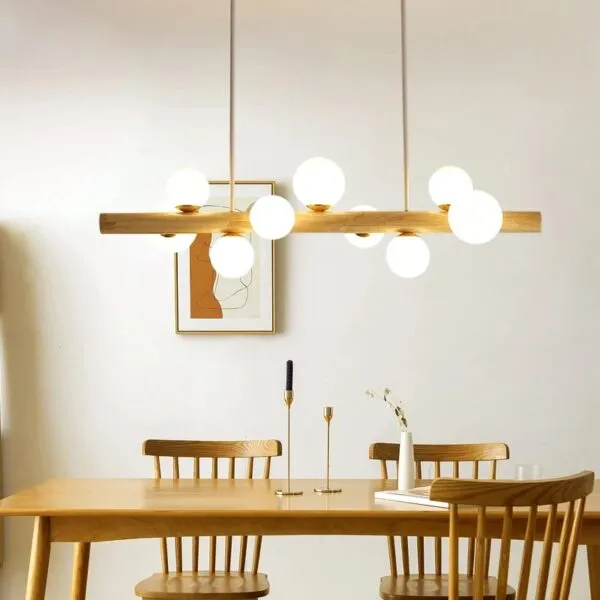 Nowoczesna lampa wisząca z drewna Nowoczesna lampa wisząca z drewna