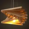 Nowoczesna lampa wisząca z drewna Nowoczesna lampa wisząca z drewna