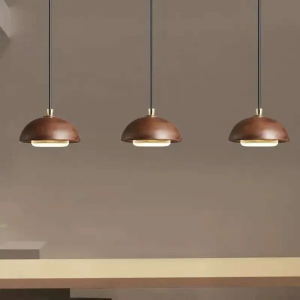 Nowoczesna lampa wisząca z drewna w stylu skandynawskim