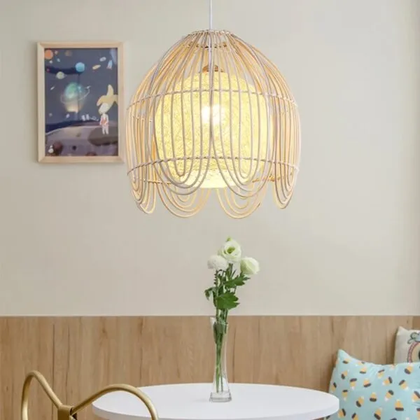 Nowoczesna lampa wisząca z rattanu 2 Nowoczesna lampa wisząca z rattanu 2