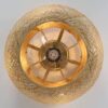 Okrągła lampa sufitowa z rattanu
