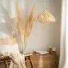 Okrągły bambusowy żyrandol wiszący, naturalny Okrągły bambusowy żyrandol wiszący, naturalny
