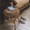 Okrągły taboret z wikliny Okrągły taboret z wikliny