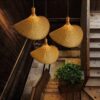 Wiszaca lampa sufitowa z rattanu i bambusa Wietnamska lampa sufitowa z rattanu i bambusu