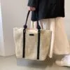 Pleciona torba ze słomki z rączkami Pleciona torba ze słomki z rączkami