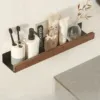 Półka wisząca drewniana z aluminium Półka wisząca drewniana z aluminium