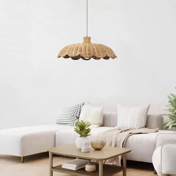 Rattan-Hängelampe handgeflochten Rattan-Hängelampe handgeflochten