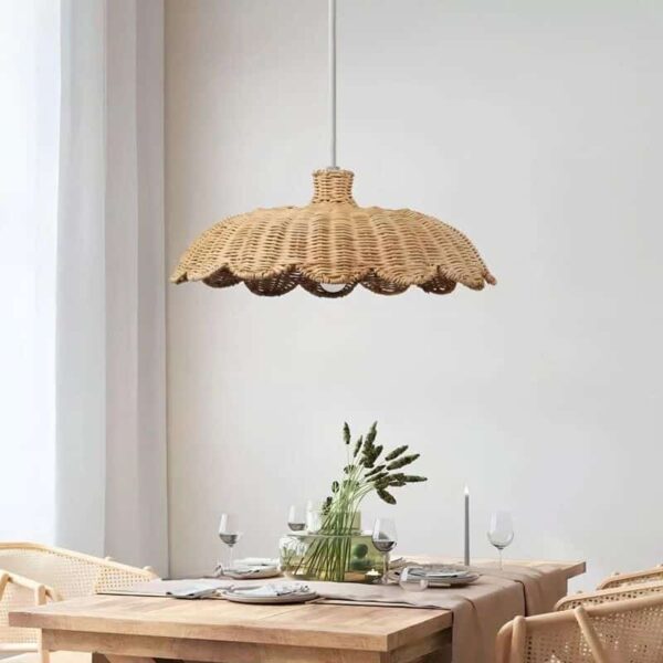 Rattan-Hängelampe handgeflochten Rattan-Hängelampe handgeflochten