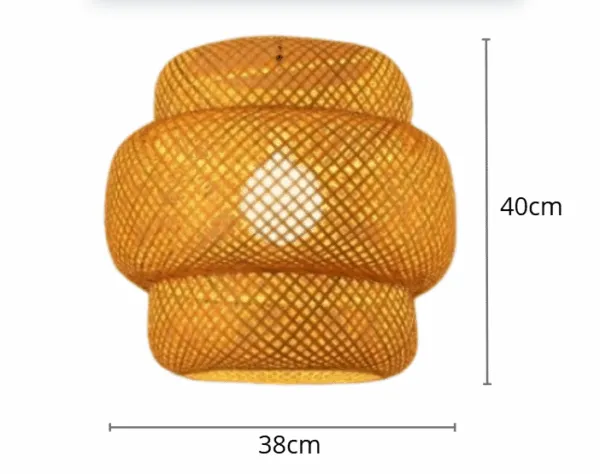 Ręcznie pleciona lampa sufitowa z bambusa