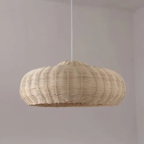 Ręcznie pleciony klosz sufitowy z rattanu w stylu vintage Ręcznie pleciony klosz sufitowy z rattanu w stylu vintage