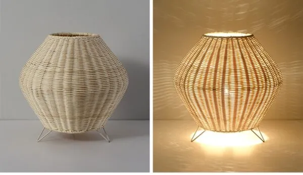 Ręcznie robiona bambusowa lampa stołowa w stylu chińskiego pasterskiego