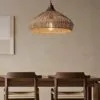 Regulowana lampa wisząca z rattanu