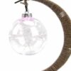 Różowa lampa rattanowa w kształcie księżyca Różowa lampa rattanowa w kształcie księżyca