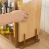 Stojak bambusowy na kuchenkę mikrofalową z półkami