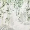 Tapeta bambusowa z motywem górskim