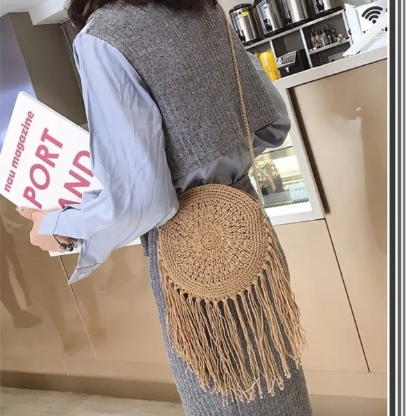 Torba na ramię z wikliny w stylu boho Torba na ramię z wikliny w stylu boho