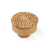 Uchwyt meblowy z drewna i rattanu w naturalnym kolorze