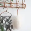 Wieszak ścienny z rattanu, 5 haków, styl rustykalny