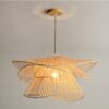 Wisząca lampa rattanowa wielopoziomowa