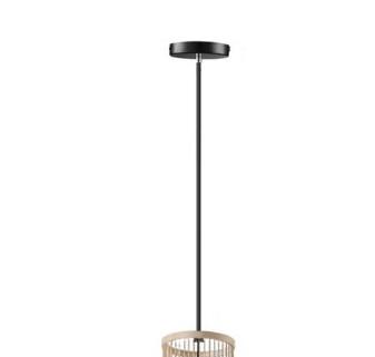 Wisząca lampa z rattanu cylindryczna cylindryczna