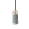 Wisząca lampa z rattanu cylindryczna cylindryczna