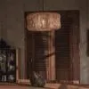 Wisząca Lampa z Rattanu Vintage