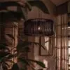 Wisząca Lampa z Rattanu Vintage