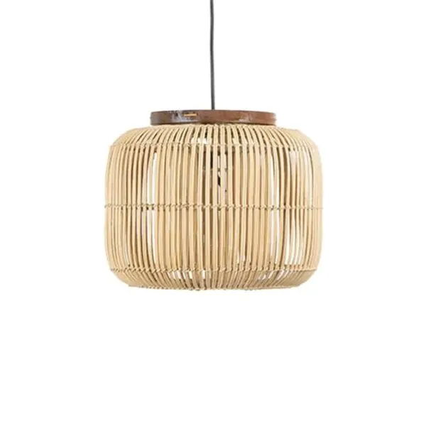 Wisząca Lampa z Rattanu Vintage
