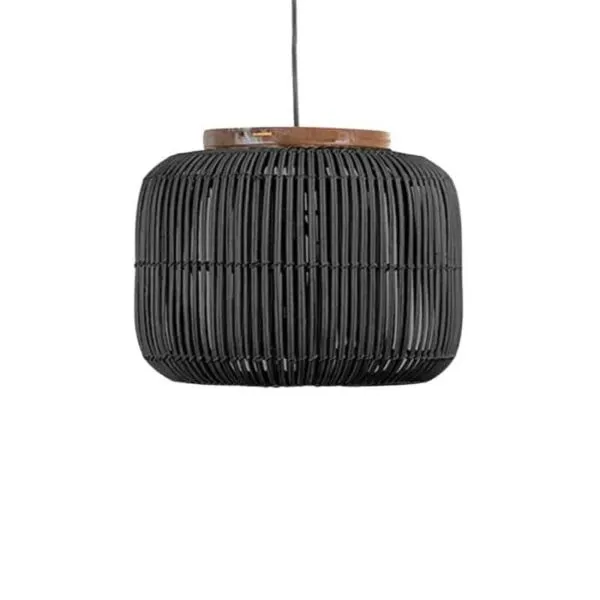 Wisząca Lampa z Rattanu Vintage