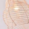 Wisząca lampa z rattanu w kształcie muszli, beżowa, w stylu rustykalnym Wisząca lampa z rattanu w kształcie muszli, beżowa, w stylu rustykalnym