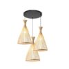 Wisząca lampa z rattanu w kształcie trójkąta Wisząca lampa z rattanu w kształcie trójkąta