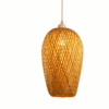 Wisząca lampa z rattanu w kształcie tulipana