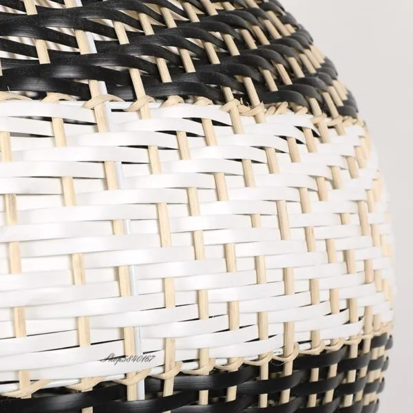 Wisząca lampa z rattanu w stylu chińskim 2