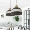 Wisząca lampa z rattanu w stylu chińskim 2