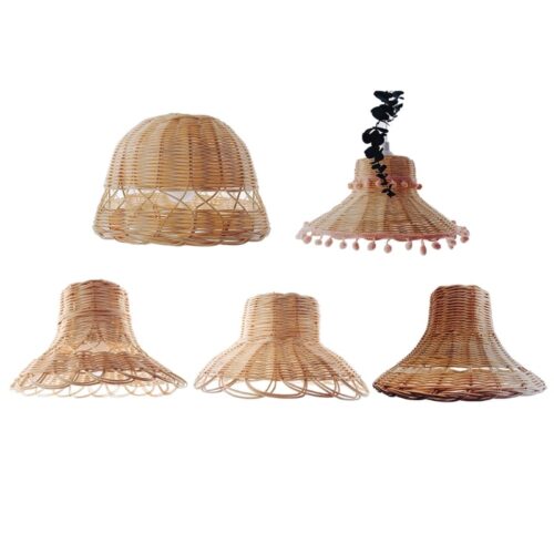 Wisząca lampa z rattanu w stylu chińskim
