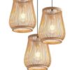 Wisząca lampa z rattanu w stylu lampionu