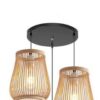 Wisząca lampa z rattanu w stylu lampionu