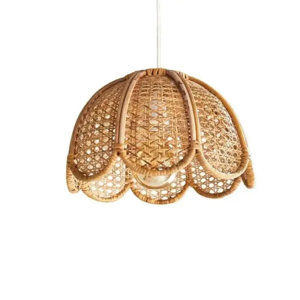 Wisząca Lampa z Rottingu w Stylu Vintage Wisząca Lampa z Rottingu w Stylu Vintage