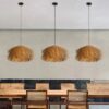 Wisząca lampa z wikliny naturalnej Wisząca lampa z wikliny naturalnej