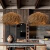 Wisząca lampa z wikliny naturalnej Wisząca lampa z wikliny naturalnej
