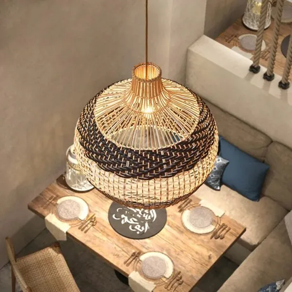Wisząca Lampa z Wikliny Nowoczesna i Elegancka