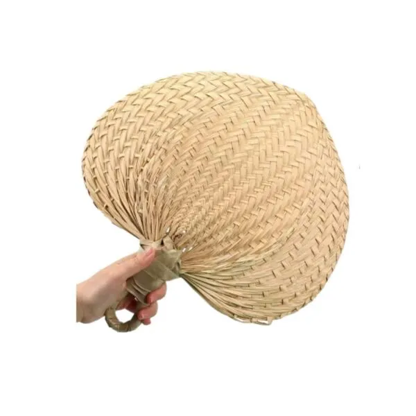 Zestaw 10 wachlarzy rattanowych w kształcie serca
