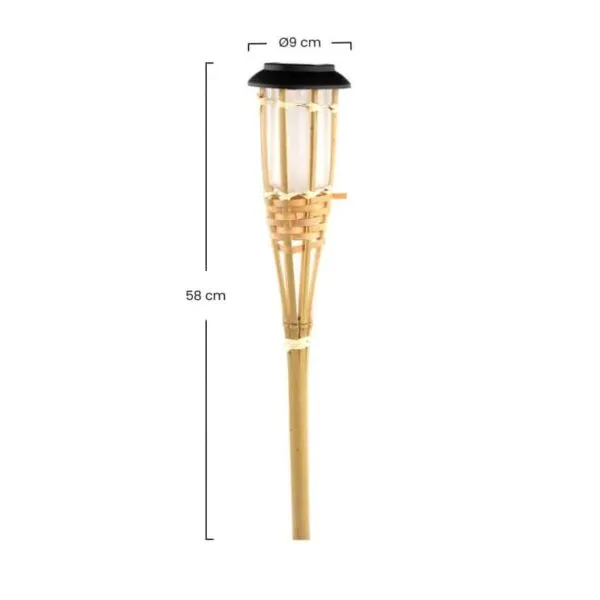 Zestaw 12 lamp solarnych z rattanu w naturalnym kolorze