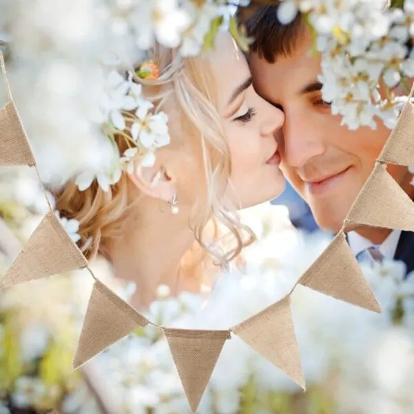 Zestaw girland: Girlanda z rattanu + Girlanda świetlna z sercami